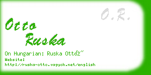otto ruska business card